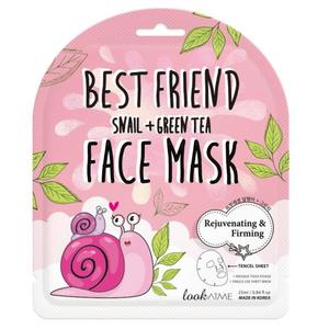 LOOK AT ME Best Friend Face Mask odmadzajca maska do twarzy w pachcie Snail Green Tea 1szt. (P1) - 2875488519