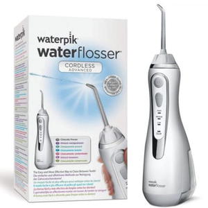 WATERPIK WP-560 EU Cordless Advances - Biay bezprzewodowy irygator dentystyczny z etui + 4 kocwki - 2858730729