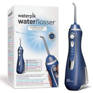 WATERPIK WP-563 EU Cordless Advances - Niebieski bezprzewodowy irygator dentystyczny z etui + 4 kocwki - 2858730731