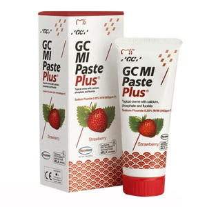 GC Mi Paste Plus truskawka - Sztuczne szkliwo z fluorem o smaku truskawkowym 35 ml - 2858730874