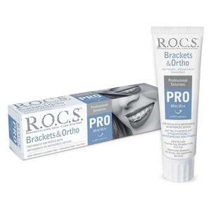 ROCS PRO Brackets & Ortho - ortodontyczna pasta do zbw o agodnym smaku mity bez fluoru 100 ml - 2858730914