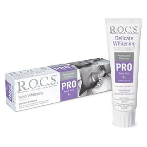 ROCS PRO Delicate Whitening Fresh Mint - Wybielajca pasta do zbw bez fluoru 100ml - 2858730916