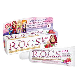 ROCS KIDS MALINA TRUSKAWKA PASTA DLA DZIECI 4-7 - 2858730337