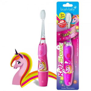 BRUSH-BABY KIDZSONIC Unicorn - szczoteczka soniczna dla dzieci w wieku 3+ lat z jednorocem - 2858731010