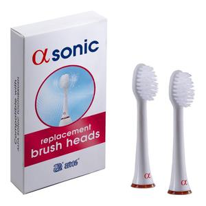 Alfa Sonic Replacement Brush Heads 2 szt. - kocwki do szczoteczki sonicznej Alfa Sonic, biae - 2858731023