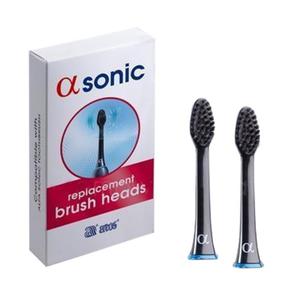 Alfa Sonic Replacement Brush Heads black 2 szt. - kocwki do szczoteczki sonicznej Alfa Sonic, czarne - 2858731024