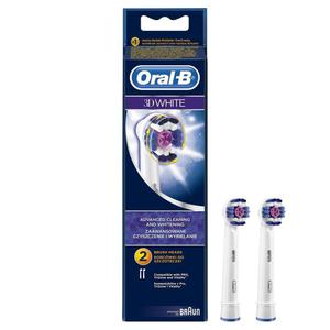 Oral-B BRAUN 3D White - kocwki do szczoteczki Oral-b z gumk wybielajc 2szt. - 2858731107