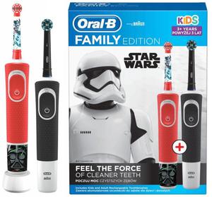 ORAL-B Star Wars FAMILY Pack - zestaw dwch szczoteczek elektrycznych Kids Star Wars II + Vitality 100 - 2858731134