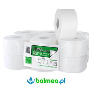 Papier toaletowy biay w rolce jumbo 140 m dwuwarstwowy 12 rolek - 2860970199