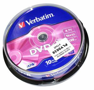 DVD+R VERBATIM 4,7GB 16X CAKE-10szt.