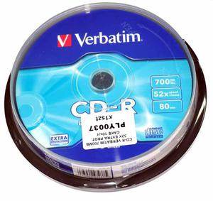 CD-R VERBATIM 700MB 52X EXTRA PROT. CAKE 10szt - 2837781018
