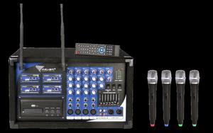 Mikrofon PA-180 UHF 4 kanay (4 mikrofony do rki) - 2837781667