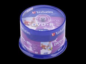 DVD+R VERBATIM 4,7 GB 16x PRINT. AZO FULL CAKE 50szt. - 2837781886