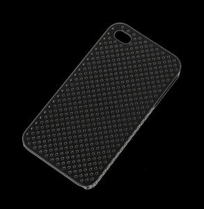 BACK COVER CASE DO IPHONE 4 PLASTIK SIATKA CZARNY - 2837782103