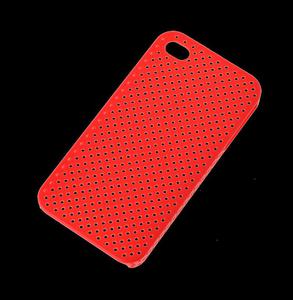 BACK COVER CASE DO IPHONE 4 PLASTIK SIATKA CZERWONY - 2837782104