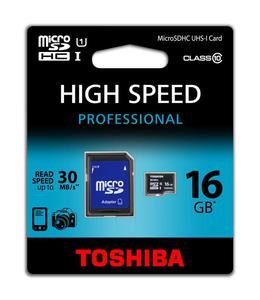 Karta pamici microSD SDHC 16GB class 10 UHS Toshiba z adapterem