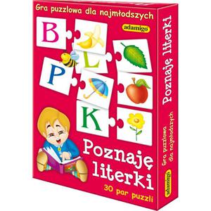 Gra Puzzlowa Poznaj Literki ADAMIGO - 2825168746