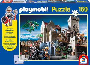 Puzzle 150 el. PLAYMOBIL Bitwa o krlewski skarb + figurka - 2825171176