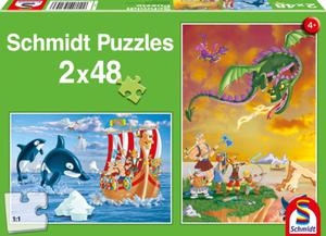 Puzzle 2 x 48 el. Wikingowie - 2825171967