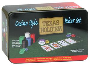 Zestaw pokerowy Texas Hold'em w puszce 200 szt. - 2825172066