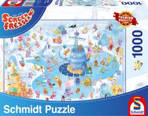 PQ Puzzle 1000 el. SORGENFRESSER Zimowa zabawa - 2825172510