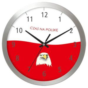 Zegar aluminiowy Czas na Polsk - 2822993640