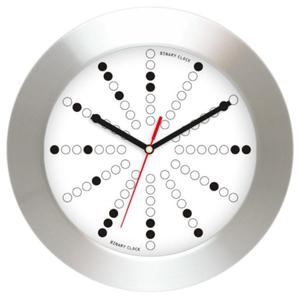 Aluminiowy zegar cienny z binarn tarcz - 2822993670