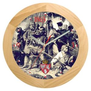 Zegar drewniany solid Powstanie Styczniowe - 2822993690