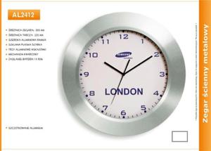 Zegar reklamowy aluminiowy wide /300mm - 2858258379