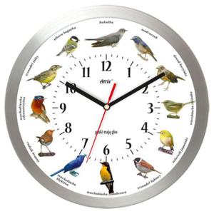 Zegar aluminiowy z gosami 12 ptakw #1B - 2860187075