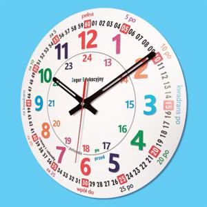 Zegar edukacyjny nauka czasu ECO2 - 2869390976