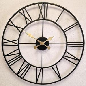 Zegar loftowy roman metal cichy 60cm /czarny - 2875646158