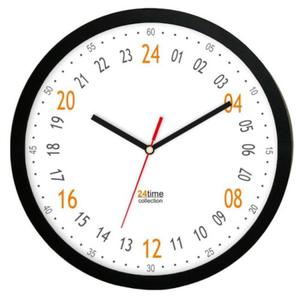 Zegar plastikowy 24-godzinny czarny #2 - 2877836212