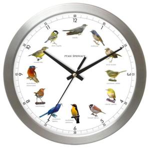 Zegar aluminiowy z gosami 12 ptakw #1 - 2822993306