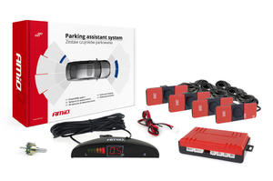 Zestaw czujnikw parkowania cofania LED 4 sensory czarne wewntrzne 16,5mm - 2875965788