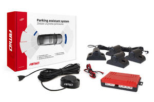 Zestaw czujnikw parkowania cofania Buzzer 4 sensory czarne TRUCK 19mm - 2875965793