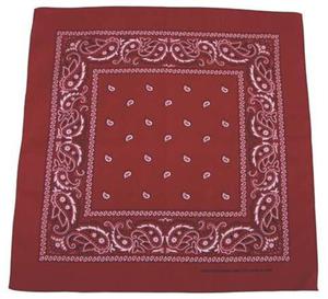 Bandana czerwona burgund - bordowa bandama - 2826387248