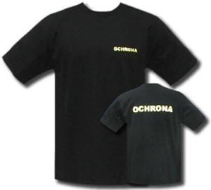 Koszulka OCHRONA - t-shirt dla ochroniarzy biay napis - 2853249158