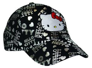 Czapka z Daszkiem Hello Kitty Czarno-Srebrna - 2823984995