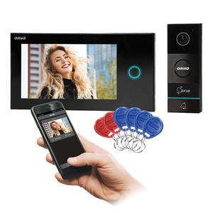 Zestaw wideodomofonowy APPOS czarny, bezsuchawkowy LCD 7" dotykowy menu OSD, WI-FI + APP na telefon sterowanie bram RFID - 2875739780