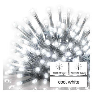 Owietlenie witeczne - czone Standard - sople 100LED 2,5 m zimna biel + zimna biel miga IP44 - 2869737138