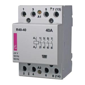 Stycznik moduowy 40A 4 styki zwierne (3 mod. 4 bieg.), R40-40 230V; ETI - 2878094054