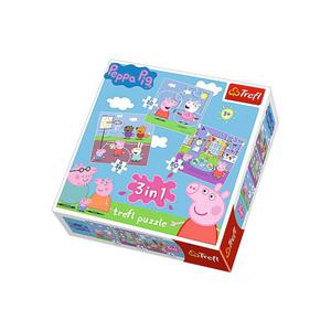 TREFL PUZZLE 3W1 ZABAWY W SZKOLE PEPPA