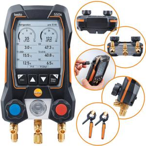 Elektroniczna oprawa zaworowa Testo 550s z bezprzewodowymi sondami do pomiaru temperatury 115i - 2860424156