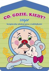 Co, gdzie, kiedy? Zegar - ksieczka edukacyjna z naklejkami - 2824299040