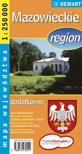 Mazowieckie region mapa województwa 1:250 000