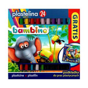 Plastelina Bambino 24 kolory + gratis podkadka do prac plastycznych - 2824247925