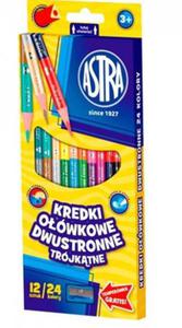 Kredki dwustronne trjktne 12 kolorw Astra Vision - 2856480412