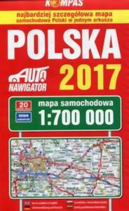 Polska 2017 Mapa samochodowa 1:700 000 - 2845070624