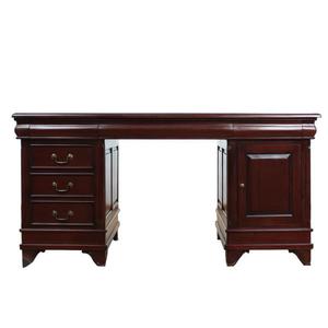 Dwustronne biurko stylowe, drewniane do domu gabinetu - 2829133337